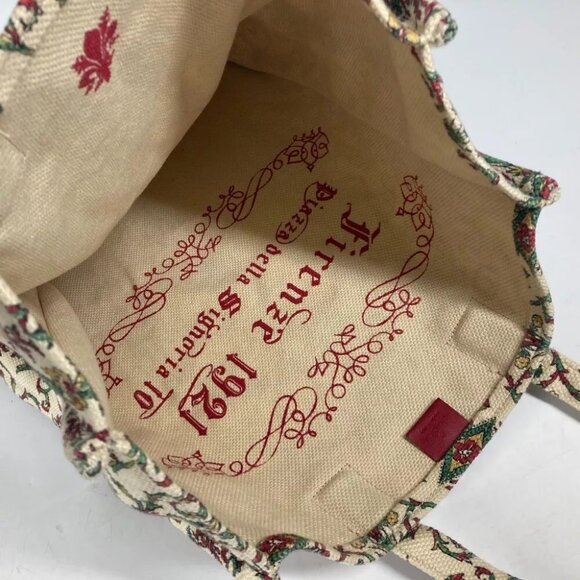 GUCCI GARDEN Shoulder Bag Shoulder Bag Tote Bag Canvas Beige/Red - Picture 2 of 13